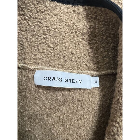 Craig Green Boucle Zip Up Knit Jacket in Tan - Picture 4 of 4